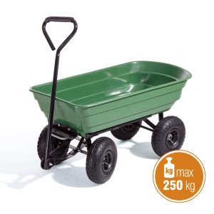 Carrello Ribaltabile Portata 250 Kg con 4 ruote gonfiabili - Pianale in abs